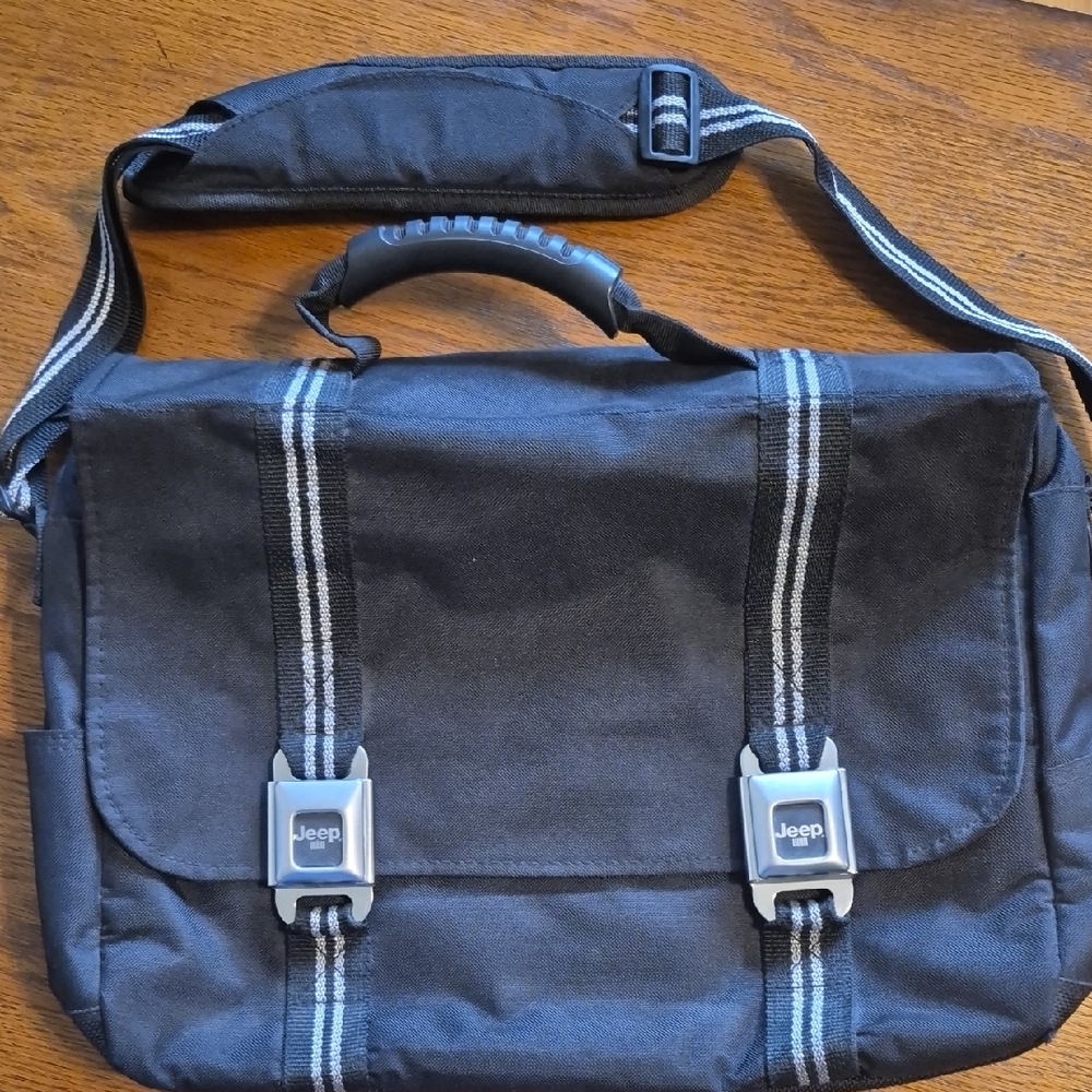 Jeep Charcoal Gray Messenger Bag